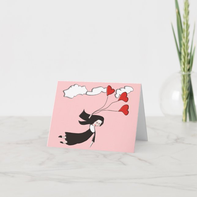 Cartão Nun Notecards Vazio Dentro Soaring Nun (Frente)