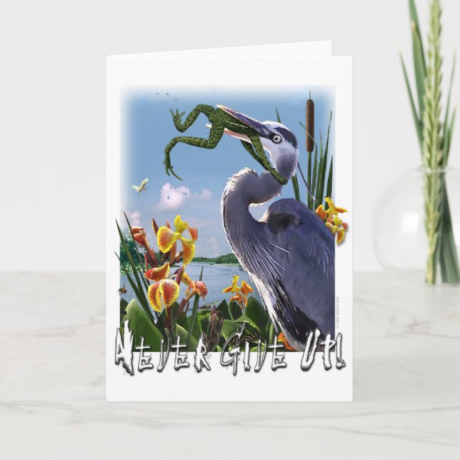 Cartão Nunca dê acima! (Frente)