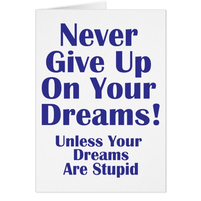 Cartão Nunca Desistir (Frente)