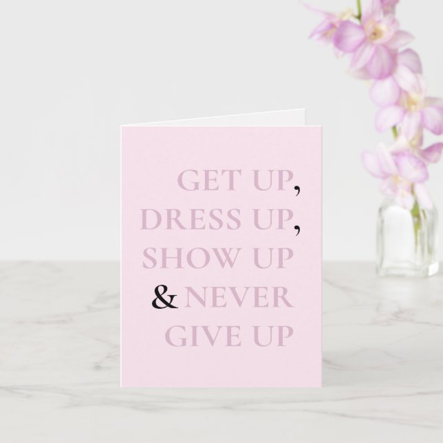 Cartão Nunca Desistir (Orquídea)