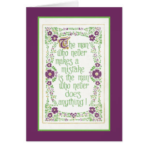 Cartão Nunca faz um erro