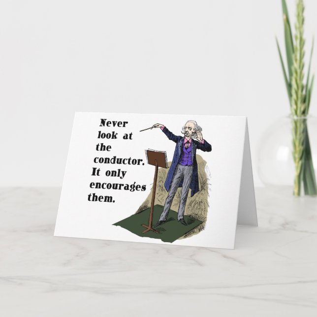 Cartão Nunca olhe para o Condutor (Frente)
