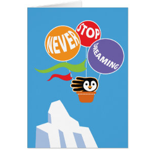 Cartão Nunca pare de sonhar acreditam sempre em o senhor