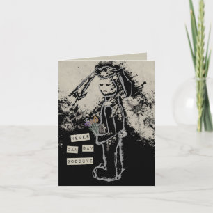 Cartão nunca posso dizer adeus sinibunny