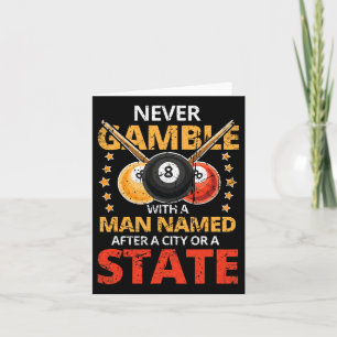 Cartão Nunca Se Deita Com Um Homem Chamado Após Uma Cidad