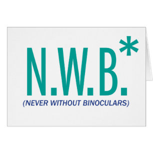 Cartão Nunca sem binóculos