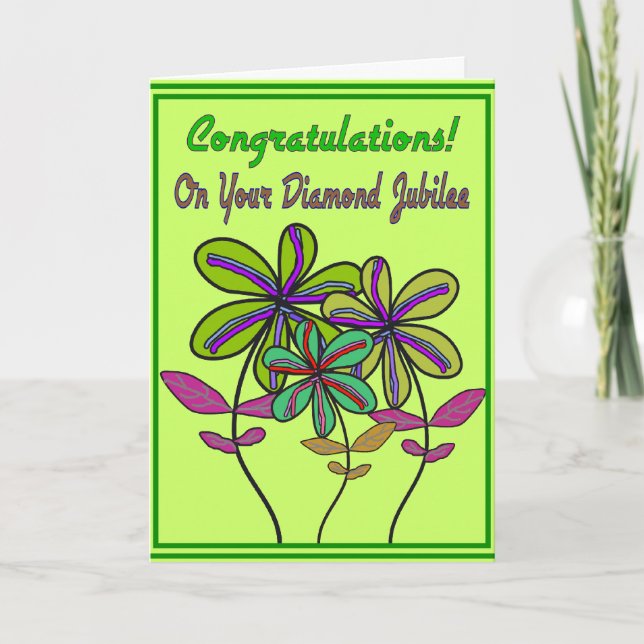 Cartão Nuns Diamond Jubilee 75 anos de serviço (Frente)