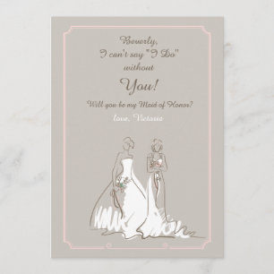 Cartão nupcial do pedido do partido