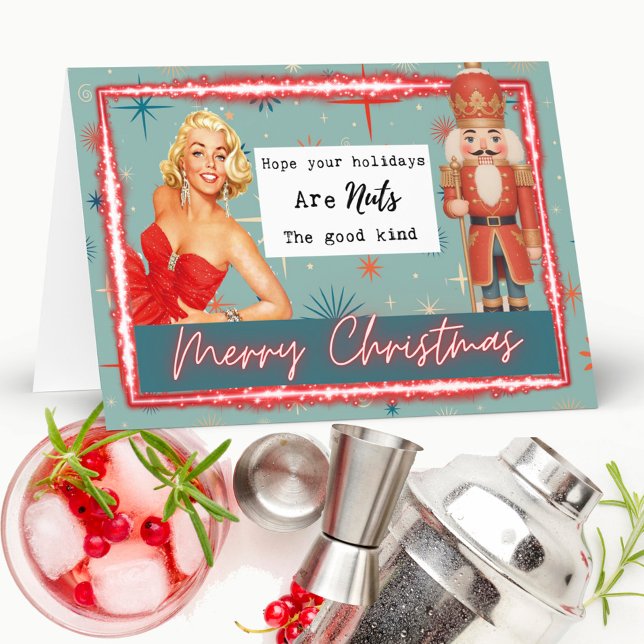 Cartão Nutcracker Christmas Card - Funny - Retro - Bestie (Criador carregado)