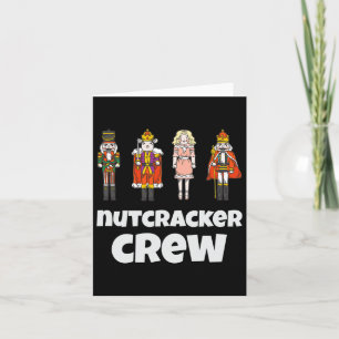 Cartão Nutcracker Crew Family Matando Xmas Boys Sant