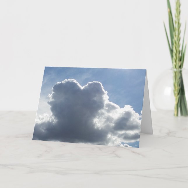 Cartão Nuvem 1 do coração (Frente)