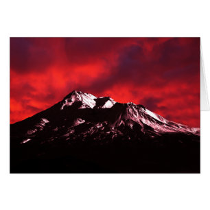 Cartão Nuvem do vermelho de Shasta