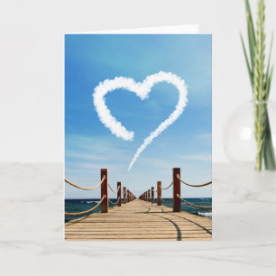 Cartão Nuvem Sem Caminho em Forma de Coração