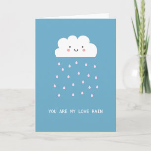 Cartão Nuvem Sorridente Romântica Você É Meu Amor Chuva
