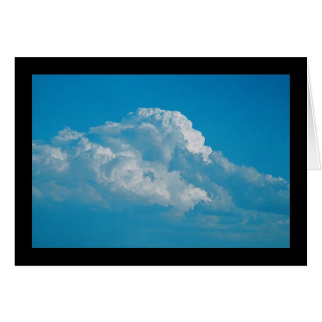 Cartão Nuvens Brancas Fluffy - Música de Sol. Placa 2:3 (Frente Horizontal)