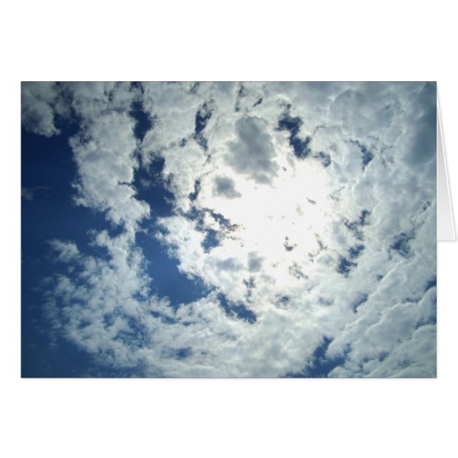 Cartão Nuvens com um belo sol-break (Frente Horizontal)