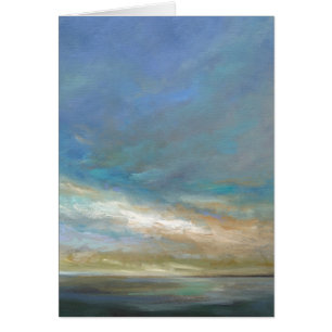 Cartão Nuvens costeiras com oceano