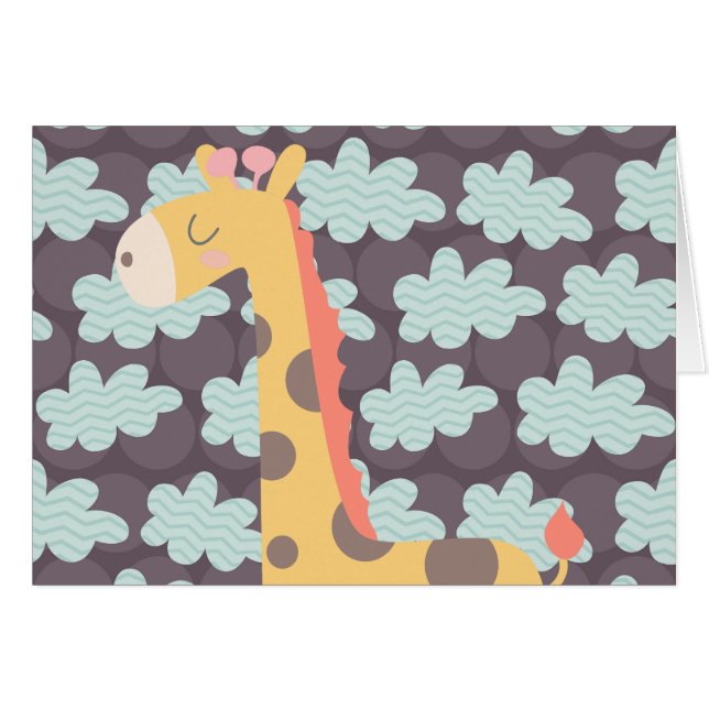 Cartão Nuvens e Girafas (Frente Horizontal)