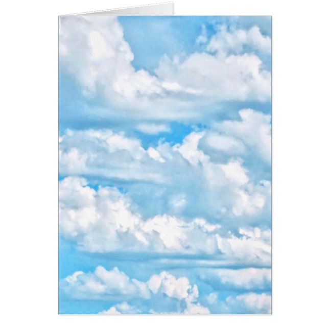 Cartão Nuvens Sunny Felizes Festivas Fundo (Frente)