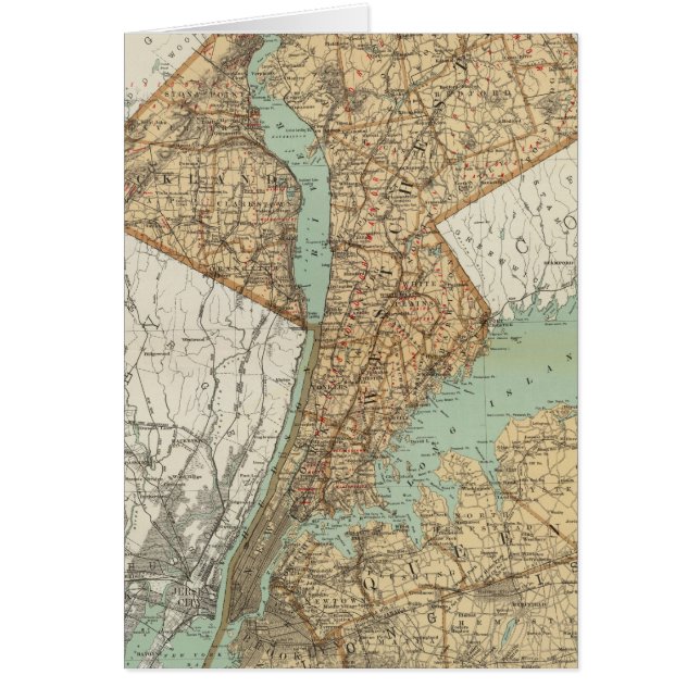 Cartão NY, Kings, Queens, Richmond, Rockland (Frente)