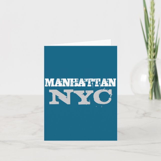Cartão Nyc Manhattan New York City Elegant Black Template (Frente)