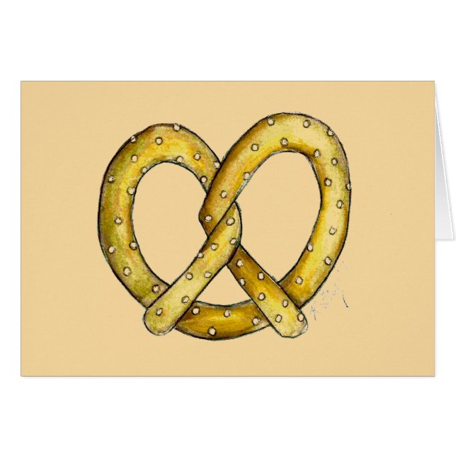 Cartão NYC Nova Iorque Salty Soft Pretzel Foodie (Frente Horizontal)