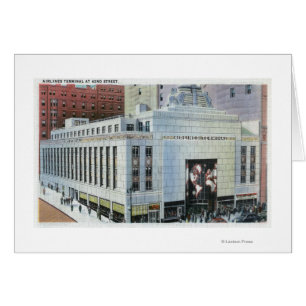 Cartão NYC, Nova York42nd Street View of Terminals (Vista