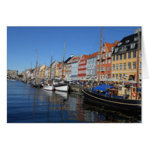 Cartão Nyhavn,Copenhagen na Dinamarca