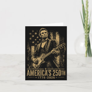 Cartão O 250º 16º Presidente da América Tocando Guitarra