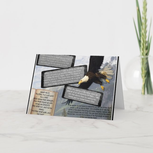 CARTÃO O 40:31 DE ISAIAH MONTA ACIMA COM AS ASAS COMO (Frente)