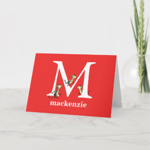 Cartão O ABC do Dr. Seuss: Letra M - Branco   Adicione se