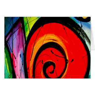 Cartão O abstrato Funky circunda a arte