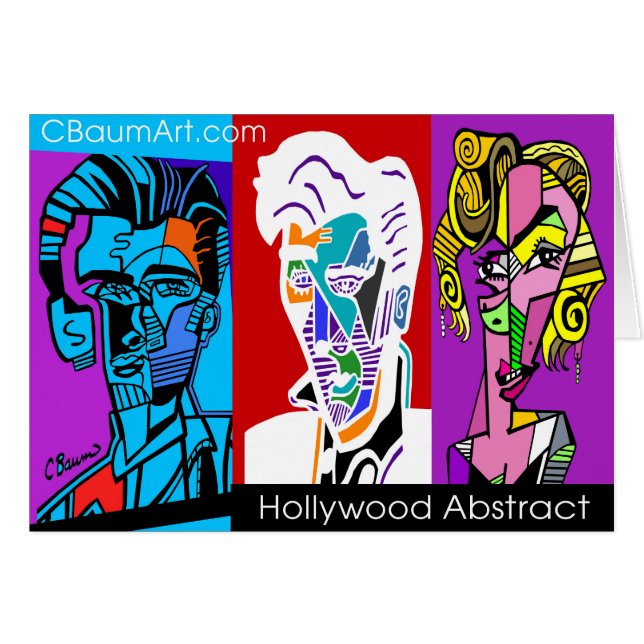 Cartão O abstrato Stars o pop art (Frente Horizontal)