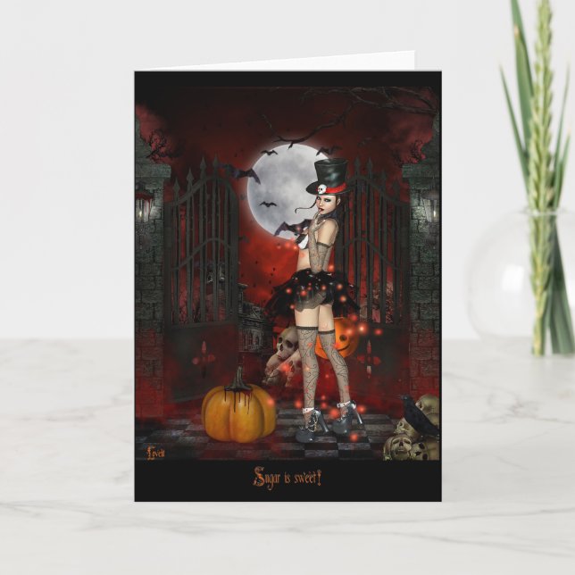 Cartão O açúcar é doce (Frente)