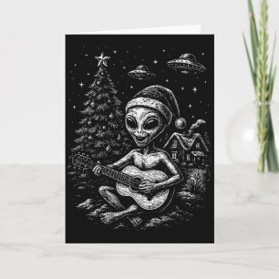 Cartão O Alien Ama o Natal 