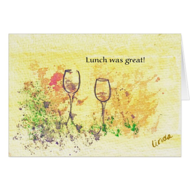 Cartão O almoço era grande - personalizado - (Frente Horizontal)