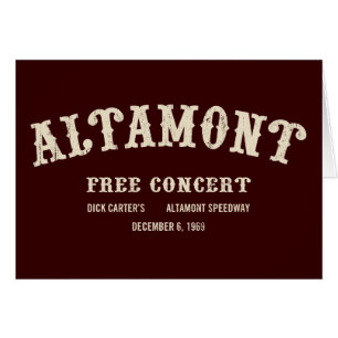 Cartão o altamont livra o concerto