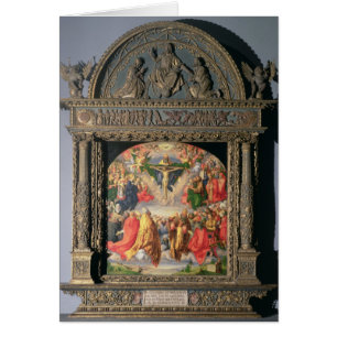 Cartão O Altarpiece de Landauer, todo o dia de santos,