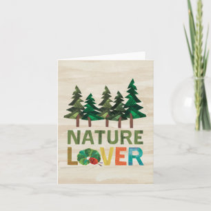 Cartão O Amante da Natureza da Lagarta Muito Faminta