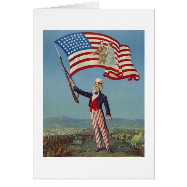 Cartão O amor da liberdade (Frente)