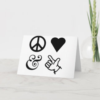 Cartão O amor da paz e obtem suas armas acima