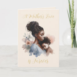 Cartão O amor de uma mãe é para sempre o dia das mães com