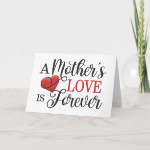 Cartão O amor de uma mãe é uma citação para sempre   Cart