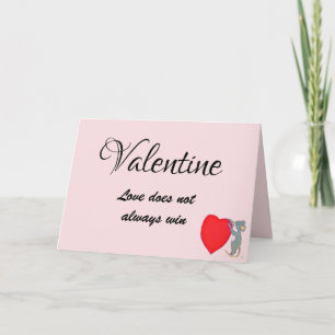 CARTÃO O AMOR DE VALENTINE NÃO VENCE