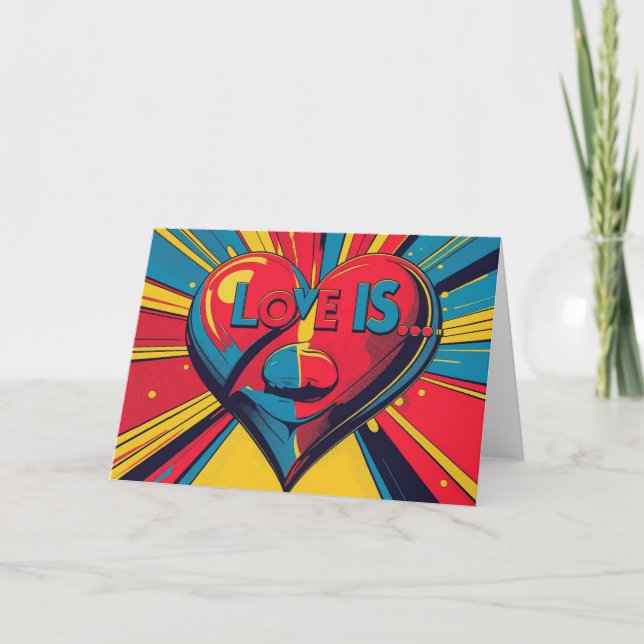 Cartão O amor é... (Frente)