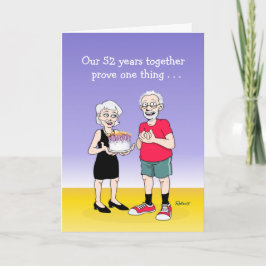 Cartão "O amor é" 52ª Carta de Aniversário de Casamento