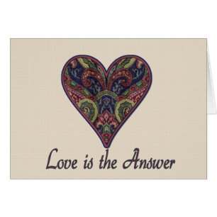 Cartão O AMOR é a resposta