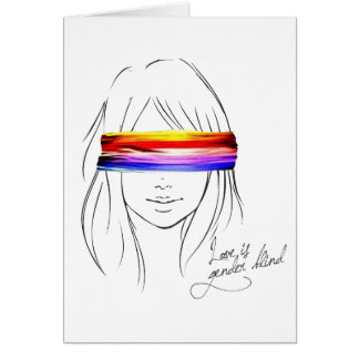 Cartão O amor é cortina do género