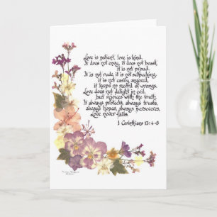 Cartão O amor é paciente