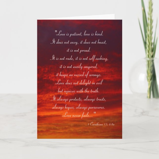 Cartão O amor é paciente, o amor é gentil (Frente)